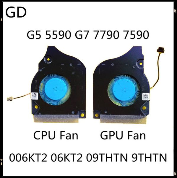 

fans & coolings gd original for g5 5590 g7 7790 7590 lapgpu cpu cooling 006kt2 06kt2 09thtn 9thtn full tested