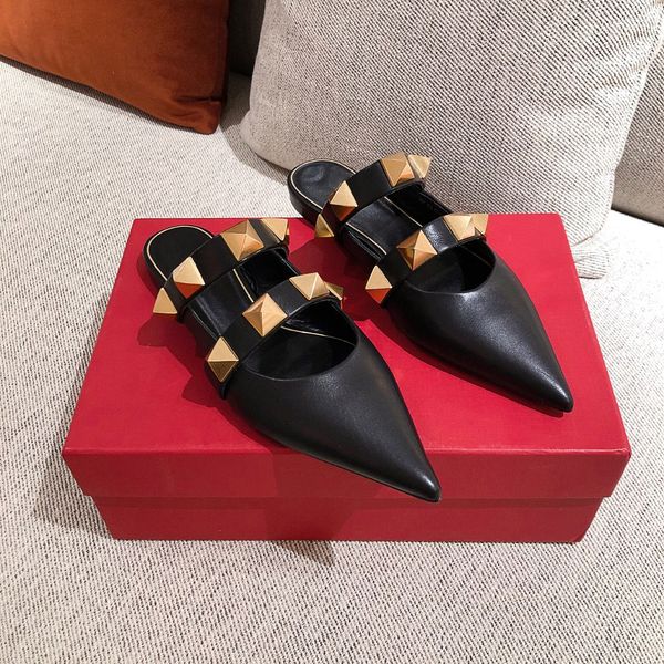 

classics women slipper fashion sandals slides summer true leather platform flats shoes ladies beach slippers size 35-39, Black