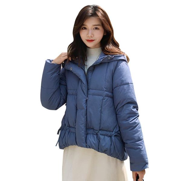 

women's trench coats arrival slim women winter down jacket woman 2021 large size thickened garments fashion loose long sleeve hat jacke, Tan;black