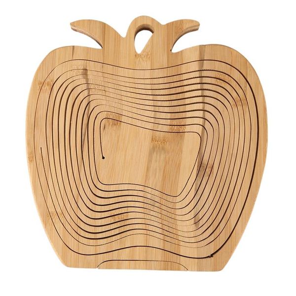 

kitchen storage & organization multifunction heat resistant non slip bamboo trivets pot mat pan pads folding fruit egg bread basket collapsi