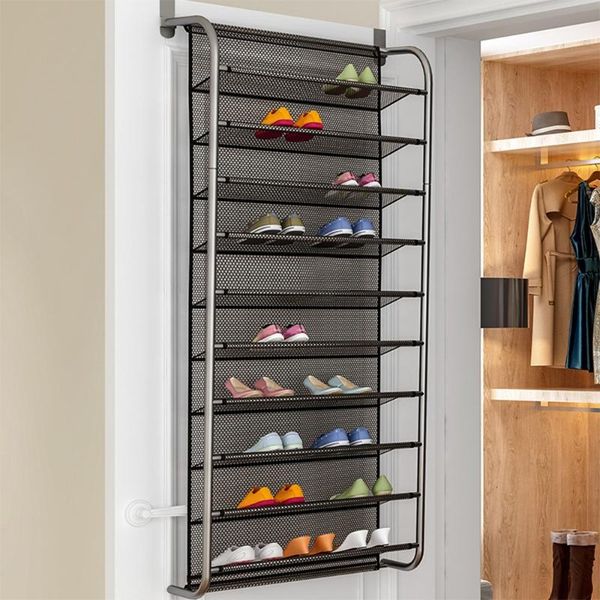 

door hanging multi-layer shoe rack wall-mounted space-saving storage box behind the simple household cabinet clothing & wardrobe