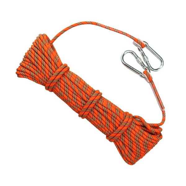 

8mm thickness tree climbing safety sling rappelling rope auxiliary cord equipment for outdoor sport (orange) gadgets