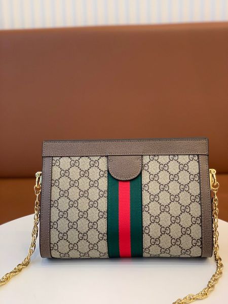 

designer's vintage chain bag double g printed canvas hand with one shoulder crossbody