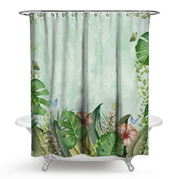 

shower curtain,grass landscape style shower curtain,simple wildlife insect animal shower curtain,suitable for families,