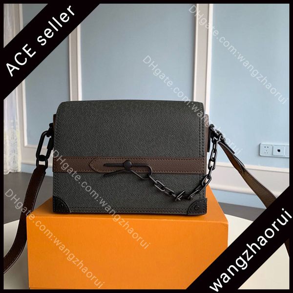 

leather hpsv shoulder with quality bags men's body wallet single classic purse genuine fashion cross messenger bagss bag men box a018