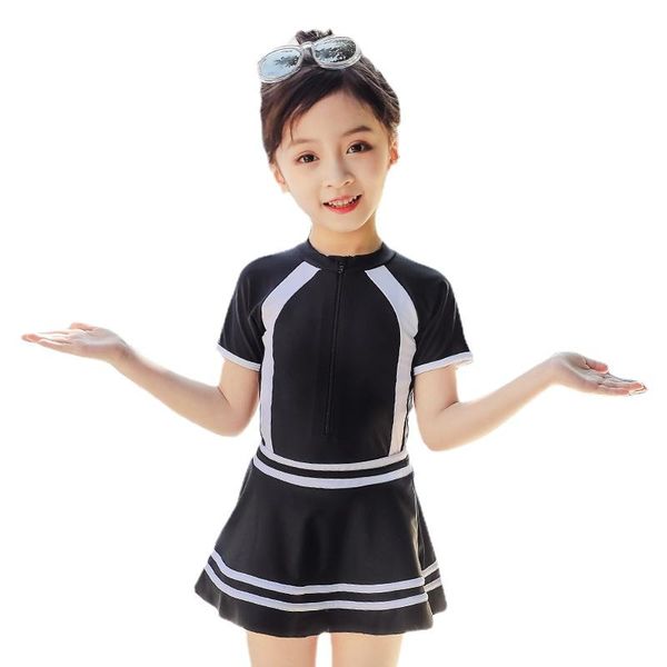 

one-piece suits 3-14 years old children's swimwear girls skirt student professional cute swimsuit women