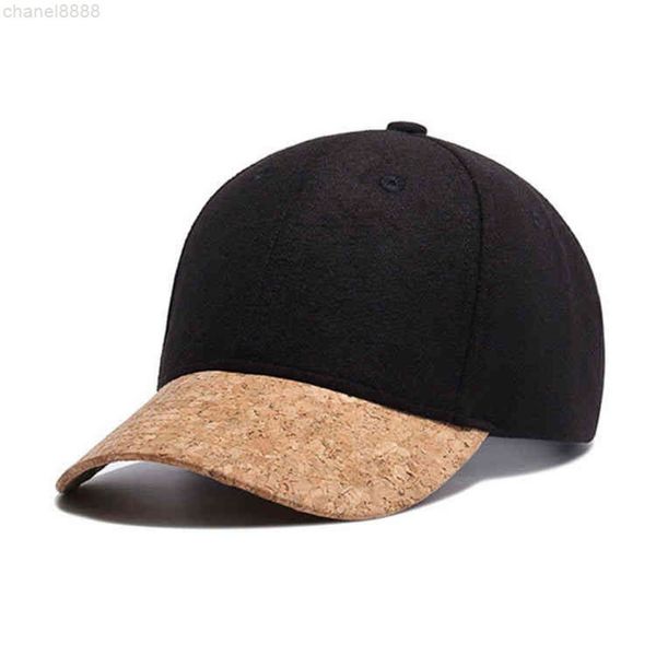 

cork brim wool blank baseball cap hat wholale, Blue;gray