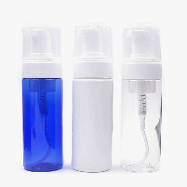 

6pcs 150ml soap foaming pet transparent blue white foam bottle bubble empty makeup tools cosmetic vials