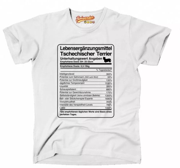 

t-shirt dose czech terrier life supplements men dog, White;black