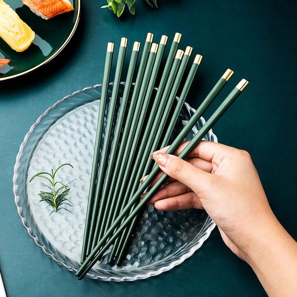 

chopsticks 1 pair chinese alloy high temperature resistant exquisite kitchen tools sticks sushi cherry blossoms