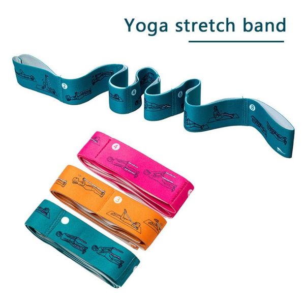 

yoga pull strap belt polyester latex elastic latin dance stretching band loop pilates gym fitness exercise resistance bands