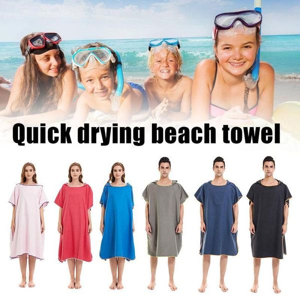 

cover-ups quick-drying beach towels color double-faced fleece cloak super absorbent dressing bathrobe