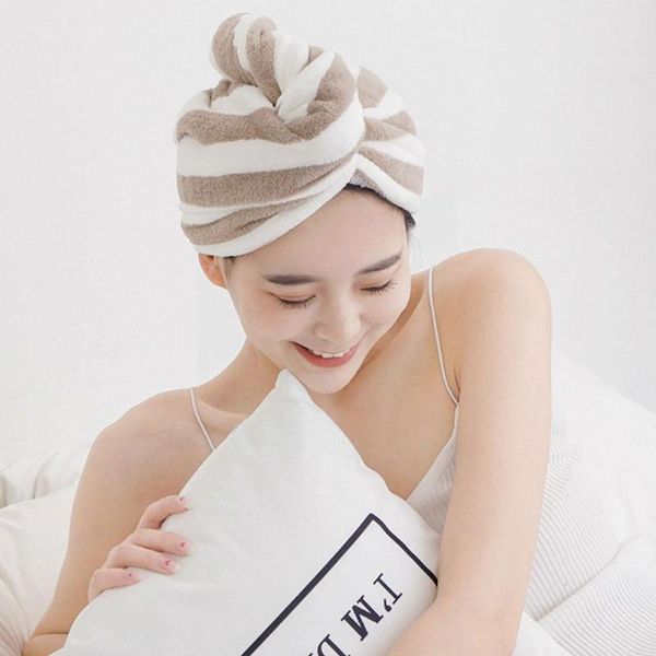 

shower caps microfibre after hair drying wrap womens girls hat dry lady's quick turban cap bathing accessories towel w i6a0