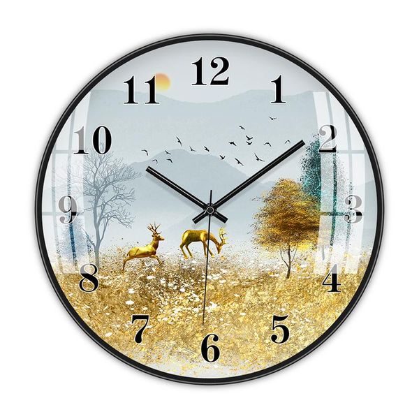 

wall clocks creative metal silent clock minimalistic quartz living room digital modern design reloj pared home decor bh50hh