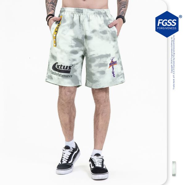 

shorts fgss men's wear hip hop fashion brand high street nylon mesh casual loose sports, White;black