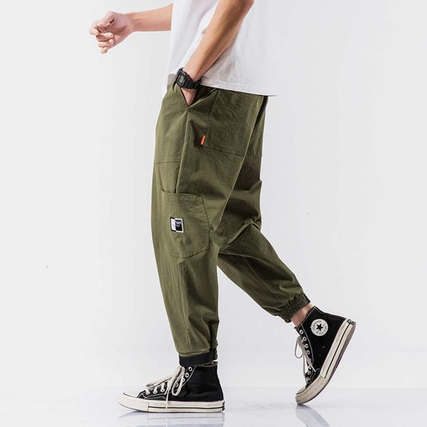 

men's pants casual overalls in and summer ficv, Black