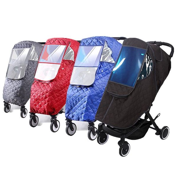 

stroller parts & accessories winter raincoat wind dust shield thicken pushchair for baby trolley warm protective cover