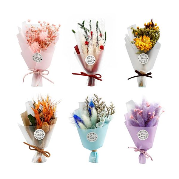 

decorative flowers & wreaths mini artificial gypsophila flower bouquet valentine's day gift home garden decoration dried for wedding di