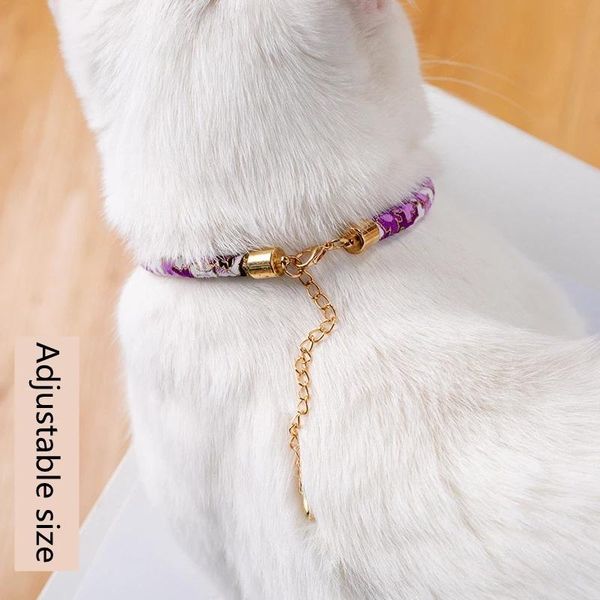 

cat collars & leads collar with colorful pet bell for cats personalized puppy leash harness lead supplies 29-36cm