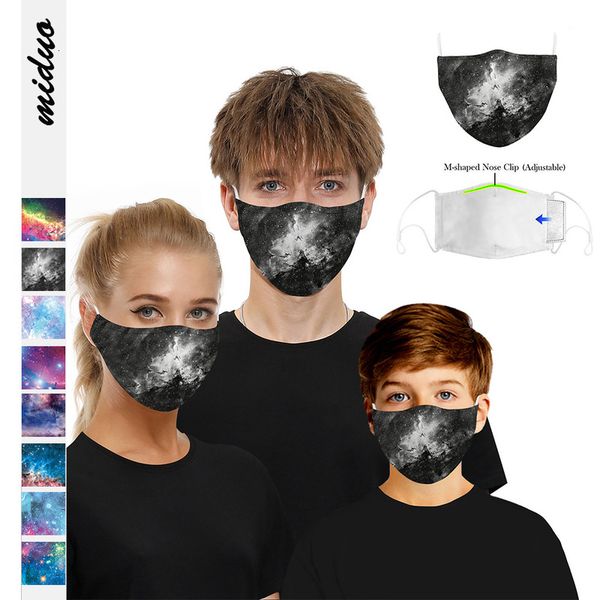 

children's star digital printing outdoor riding ear non filter protective mask