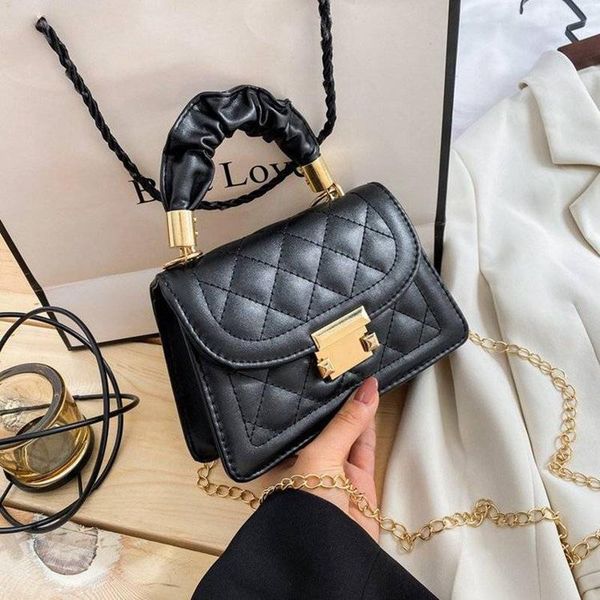

women crossbody bags for shoulder bag handbag purse lingge designer fashion pu leather chain 2021 messenger female cross body