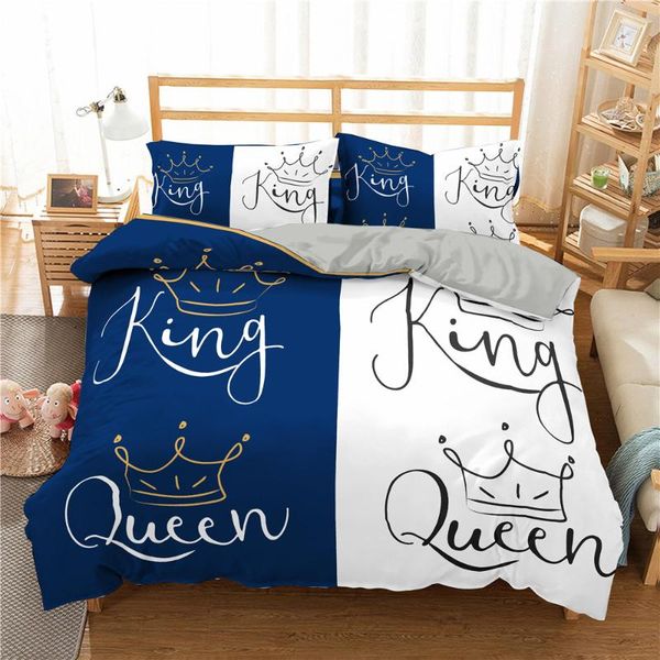 

bedding sets funny letter  king set fashion cool modern 3d print comforter luxury single size duvet cover home textile decor