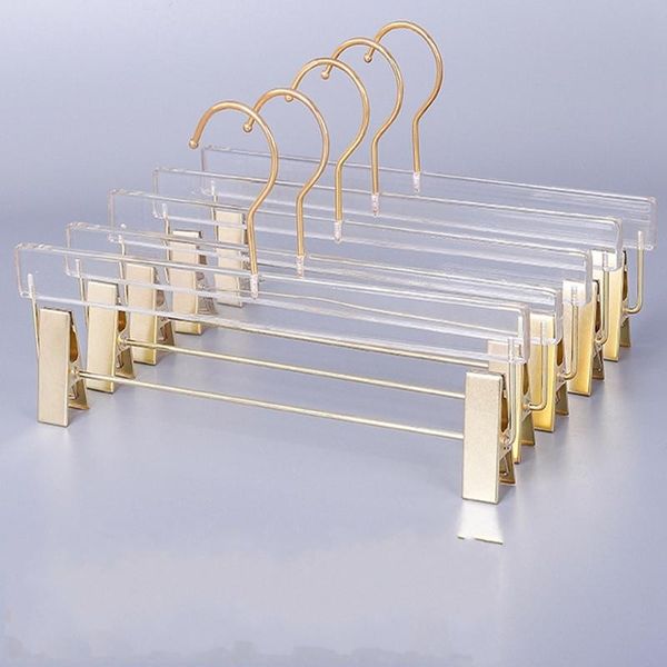 

20pcs four styles transparent acrylic trousers clips hanger clear cloth display racks for child hangers