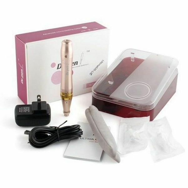 

dr. pen derma stamo m5-c auto microneedle system anti-aging adjustable needle lengths 0.25mm-2.5mm electric stamp with 52pcs needles