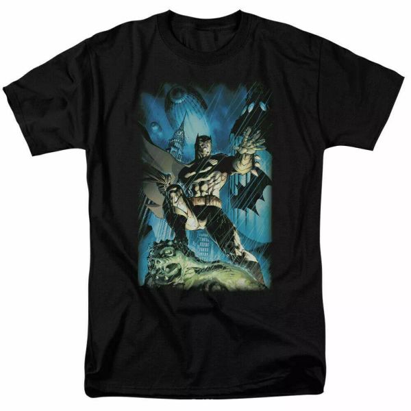

Batman Stormy Dark Knight T Shirt Licensed Comic Book Tee Black, White;black