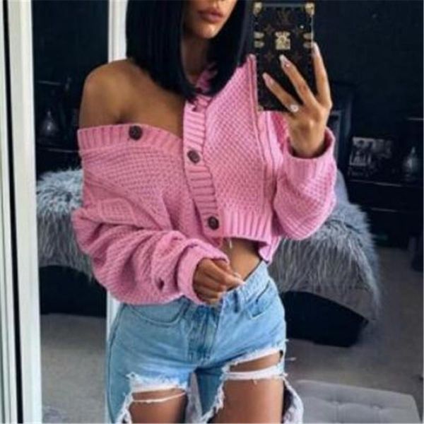 

women's knits & tees women knitted casual cardigan ladies open front sleeve sweater coat outwear solid white long button knited