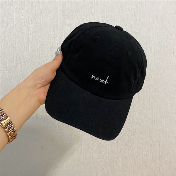 

next alphabet embroidered for lovers solid color baseball cap, Yellow