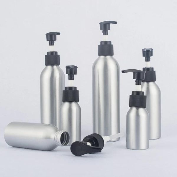 

storage bottles & jars 20 pcs/lot aluminum cosmetic containers 40ml 50ml 100ml 120ml 150ml 250mll pumps bottle for shampoo makeup