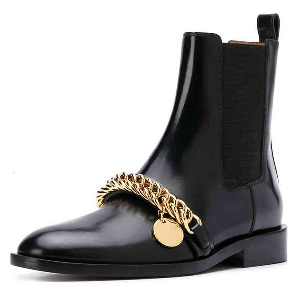 

dress shoes botas femininas de salto largo e curto, calÃ§ado outono marca signer chelsea, botas plataforma, corrente metal fjn6, Black