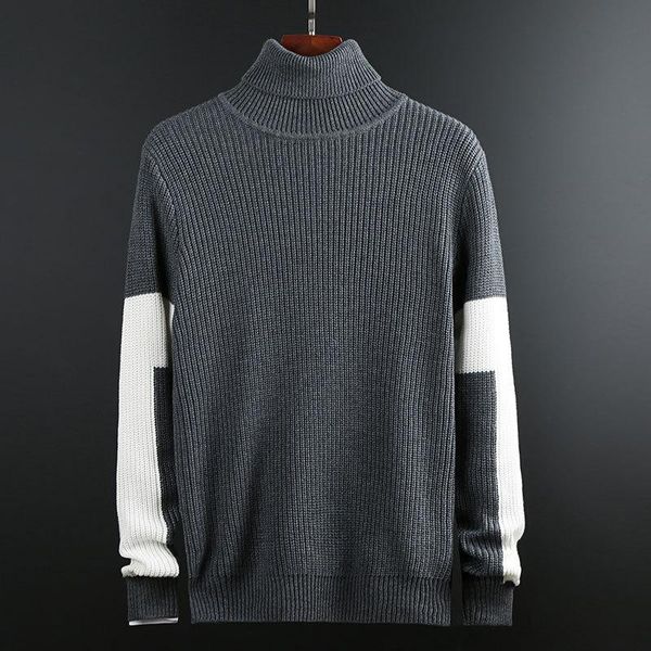 

men's sweaters sweater thin autumn half high collar youth korean version versatile slim knit trend, White;black