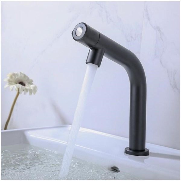

bathroom sink faucets basin faucet 304 stainless steel single cold mixer tap torneira do banheiro matte black nickel