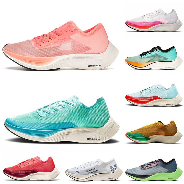 

zoomx vapour fly next% 2 pegasus women mens running shoes valerian blue black white metallic silver authentic marathon athletic jogging spor