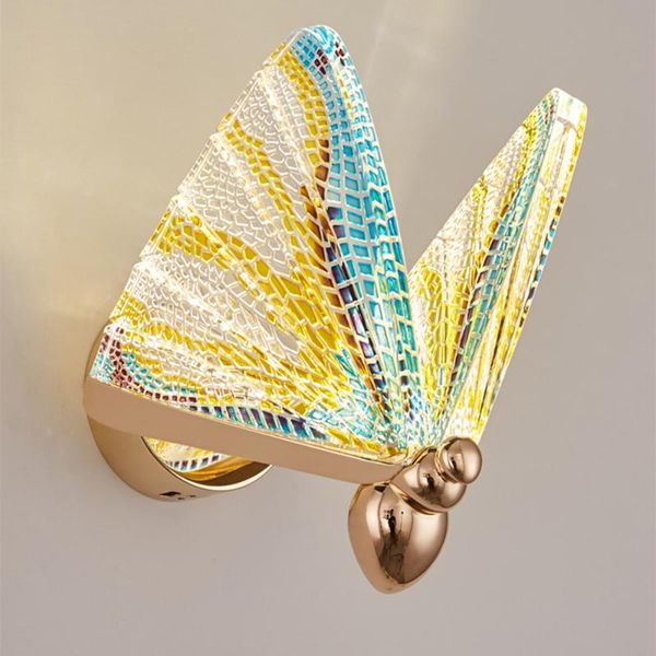 

wall lamps led lamp butterfly light decor for home bedroom living room surface mounted sofa background sconce lighting