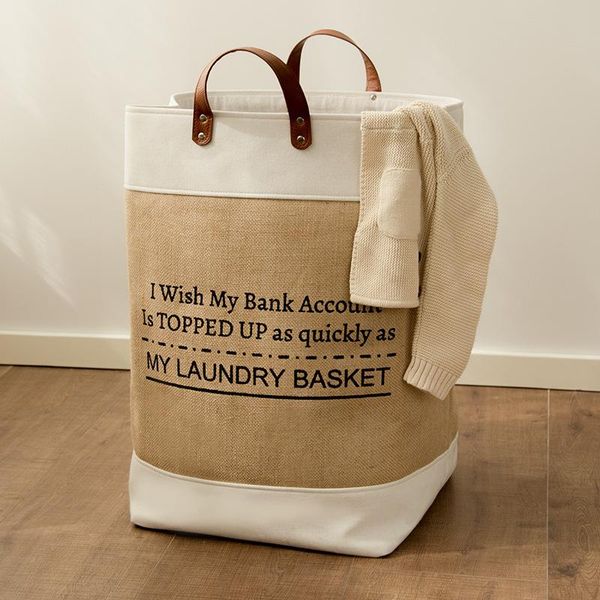 

laundry bags waterproof basket dirty clothes hamper large capacity cotton linen foldable home organizer toys sundries storage