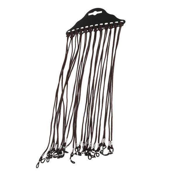 

sunglasses frames 12pcs brown nylon neck cord reading glasses retainer string 60cm long, Silver