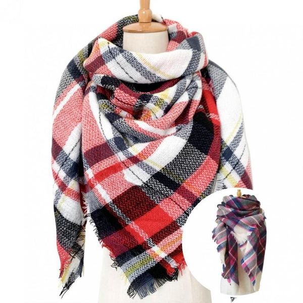 

scarves imitated cashmere stylish tassel hem casual warm comfortable winter shawls washable for gift, Blue;gray