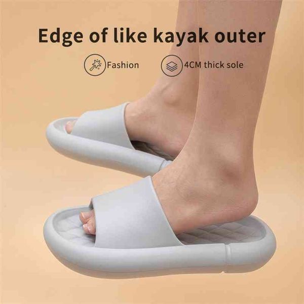 

youdiao mute sippers men platform shoes eva soft indoor home slides for non-slip summer sandals women bathroom shower 210624, Black