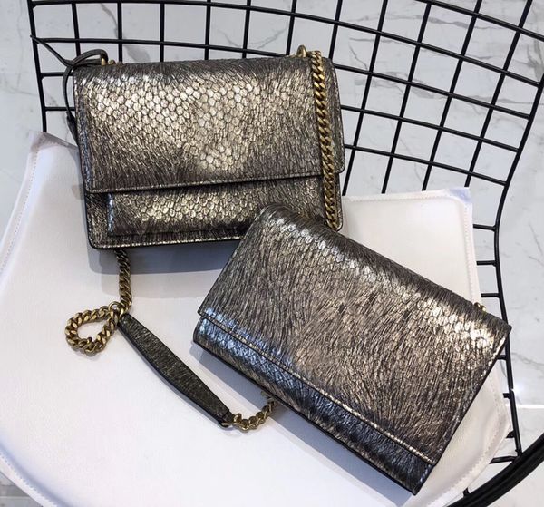 

2021 snake squama design crossbody chain bags gold import lambskin flap shoulder bag women's clutch messenger purse handbags 20 22cm 46