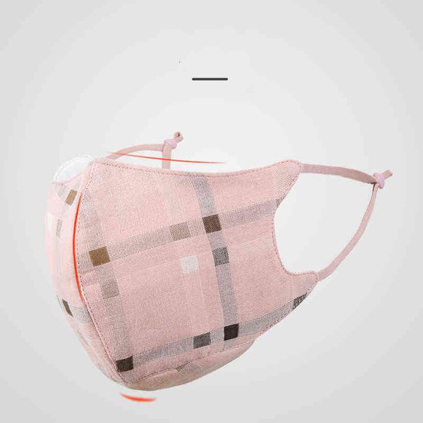 

autumn sier ion plaid gauze mask women and men pure cotton cloth washable warm adults