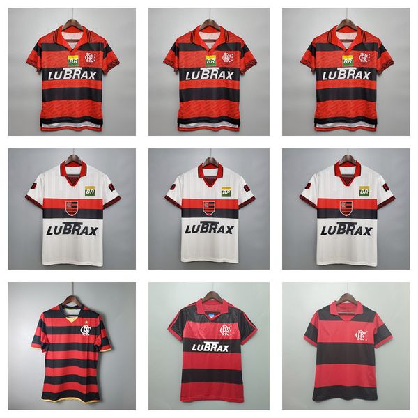 

retro flamengo soccer jersey 1978 1982 1988 1990 1995 2008 2009 home red black vintage classic commemorate collection flemish football, Black;yellow
