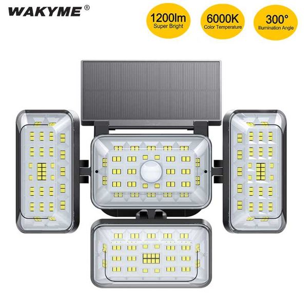 

solar lamps 242led lights outdoor wall pir motion sensor ip65 waterproof super bright street light for garden patio yard