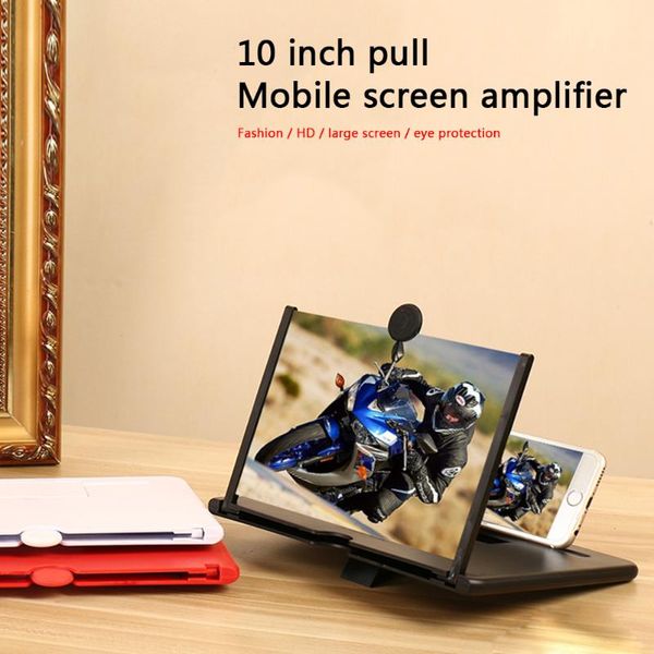 

10/12inch mobile phone screen projector 3d movie video magnifying glass deskstand support bracket dropship cell mounts & holde holders