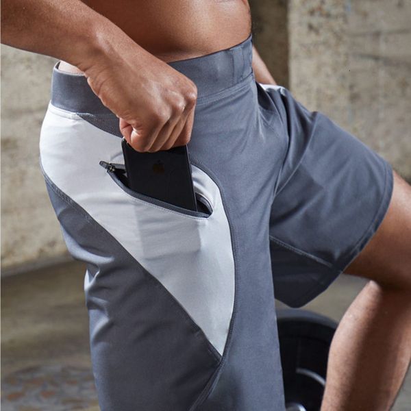 

fashion shorts fitness men's squat sports leisure running contrast stitching loose quick dry breathable beach pants, White;black