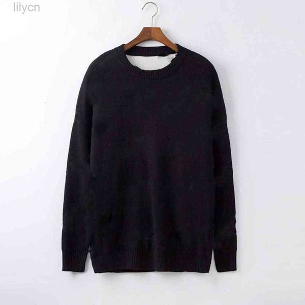 

autumn winter black sweaters men fashion long sleeve letter print couple loose pullover designers, White;black