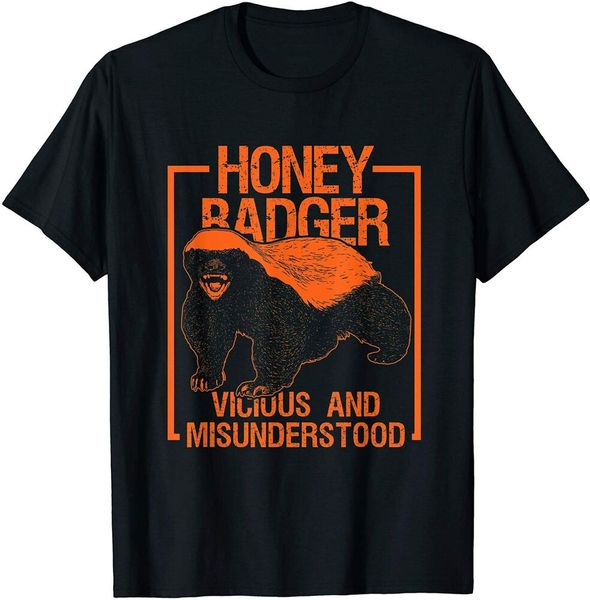 

honey badger shirt men boys t-shirt, White;black