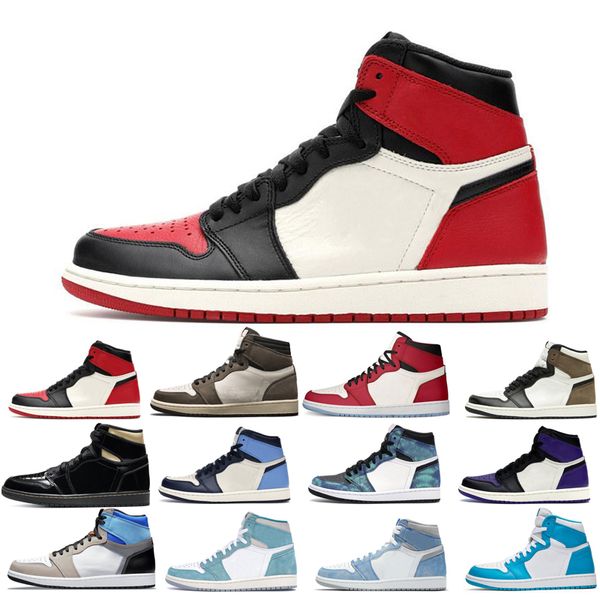 

2022 1s man's basketball shoes turbo green unc dark mocha obsidian tie dye bred toe cactus jack chicago twist university blue wholesale